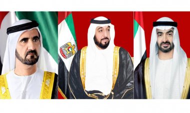 رئيس الإمارات ونائبه ومحمد بن زايد يتلقون برقيات تهنئة  بالعام الجديد