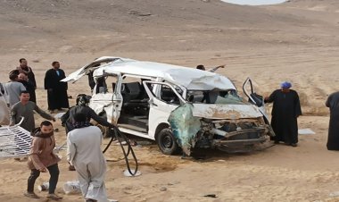 إصابة 9 أشخاص في حادث انقلاب سيارة بالطريق الساحلي