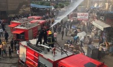 بالصور.. إخماد حريق عقار العتبة دون إصابات