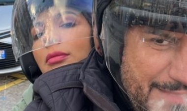 أصالة تستقل موتوسيكل مع زوجها وتعلق: «معه كل شيء بعيشه لأول مرة»