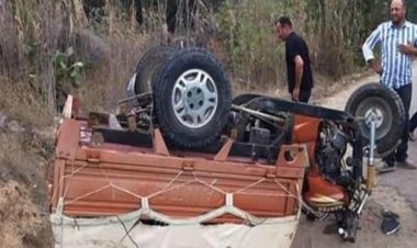 إصابة 8 عمال في حادث انقلاب «تروسيكل» بالبحيرة