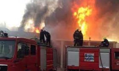 إخماد حريق بالمنطقة الصناعية الثانية في 6 أكتوبر