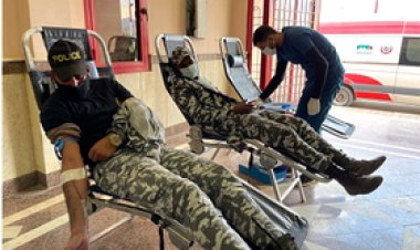 حملة للتبرع بالدم بمديرية أمن جنوب سيناء