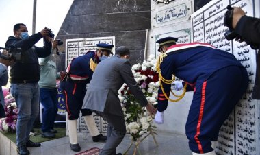 صور| محافظ الغربية يضع إكليلاً من الزهور على النصب التذكاري لشهداء الشرطة