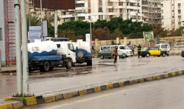 صور| بالتزامن مع عاصفة هبة والمنخفض الأيسلندي.. سقوط أمطار غزيرة على الإسكندرية 