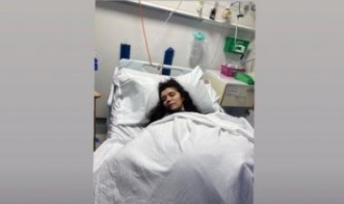 شاهدI غادة عادل في المستشفى.. وابنتها: «صلوا من أجل أمي»