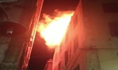 حريق عقار مكون من 6 طوابق بمنطقة بشتيل بالوراق