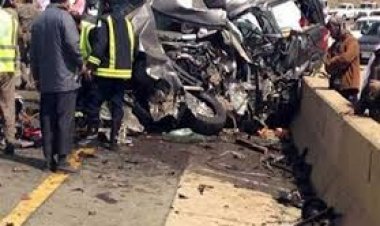 إصابة 10 أشخاص في  حادث تصادم مروع أعلى طريق (شبرا - بنها) الحر 