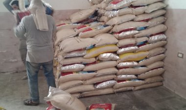 ضبط 10 طن أرز مخبأ بغرض الاحتكار في البحيرة