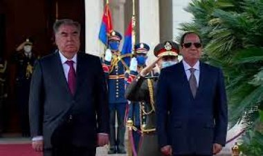 الرئيس السيسي يستقبل رئيس طاجيكستان بقصر الاتحادية