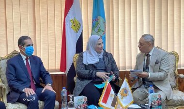 رئيس جامعة طنطا يستقبل وزيرة التضامن الاجتماعي