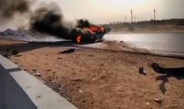 مصرع 5 أشخاص إثر انقلاب سيارة ملاكى واشتعال النيران بها بطريق الصعيد اتجاة القاهرة