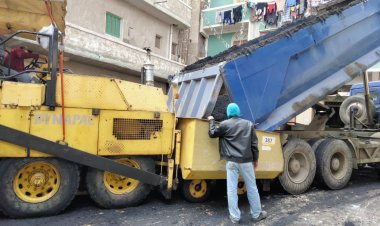 بتكلفة  2.5 مليون جنيه.. رصف متفرعات منطقة الرزيمات بالبحيرة