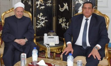 محافظ البحيرة يستقبل مفتي الجمهورية لحضور المؤتمر العلمي الدولي الثاني