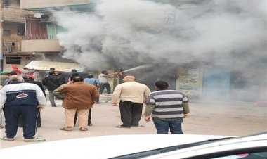 إصابة 5 أشخاص في حريق هائل داخل محل تجاري بطنطا