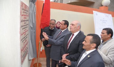 محافظ البحيرة يفتتح مشروع صرف صحى «زاوية البحر» بمركز كوم حمادة
