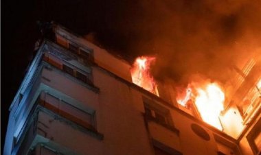 إخماد حريق داخل عقار مكون من 5 طوابق بحدائق حلوان