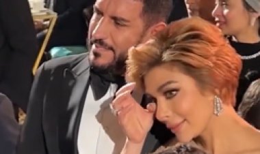 بكاء أصالة في حفل زفاف ابنتها شام الذهبي