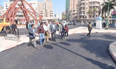 محافظ البحيرة يتفقد أعمال رصف محيط ميدان الأوبرا
