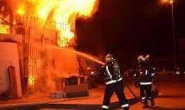 اختناق 4 أشخاص في حريق بمطعم أسماك في حلوان 