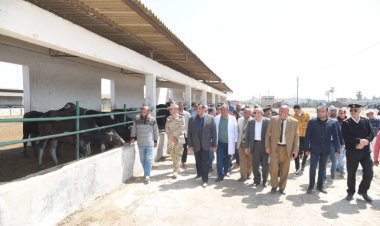 محافظ البحيرة يتفقد مشروع «عاداة» للثروة الحيوانية بسيدى غازي بكفر الدوار