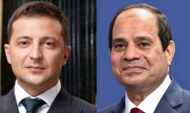 الرئيس السيسي يتلقى اتصالًا هاتفيًا من نظيره الأوكراني فلوديمير زيلينسكي