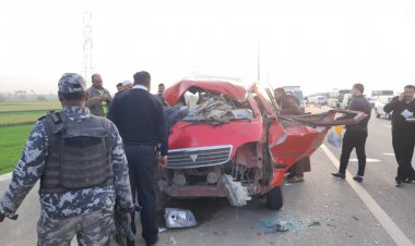 مصرع وإصابة 12 شخصا في حادث انقلاب ميكروباص بمحور روض الفرج