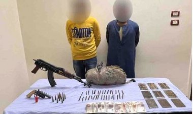 ضبط عاطلين بحوزتهما «بانجو و حشيش وأسلحة» بأسوان