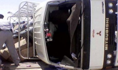 إصابة 9 أشخاص في حادث انقلاب سيارة ميني باص في الجيزة