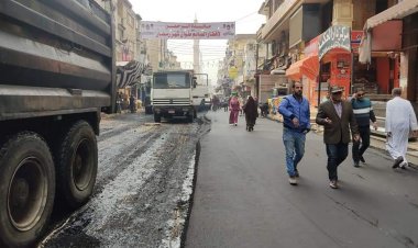 بتكلفة «600» ألف جنيه.. رصف شارع ناصر بأبو حمص