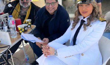 ريهام حجاج بـملابس «الضابطة البحرية».. صور جديدة من كواليس تصوير مسلسل «يوتيرن»