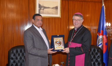 محافظ البحيرة يستقبل مطران الكنيسة الكاثوليكية للاتين في مصر