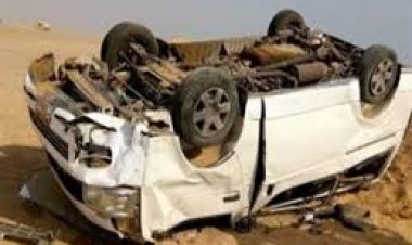 مصرع وإصابة 16 شخصا إثر إنقلاب سيارة ميكروباص على الطريق الصحراوي الشرقي بسوهاج