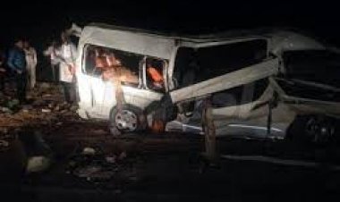 إصابة 9 أشخاص إثر انقلاب ميكروباص أعلي الطريق الزراعي بالعياط