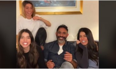 «في رمضان.. في رمضان».. عمرو مصطفى في فيديو طريف مع بنات عامر منيب