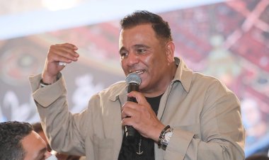 بالصور| محمد فؤاد يشعل خيمة رمضانية بالشيخ زايد بحضور كامل العدد