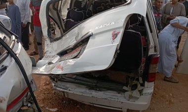 عاجل.. مصرع وإصابة 12  شخصًا فى حادث تصادم بين 10 سيارات بالجيزة