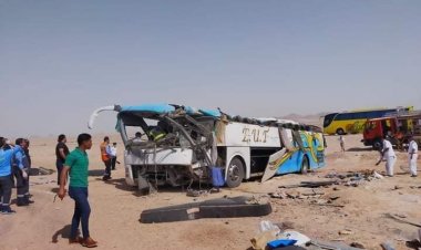 بالأسماء.. مصرع شخصين وإصابة 43 آخرين في حادث انقلاب اتوبيس رحلات بشرم الشيخ