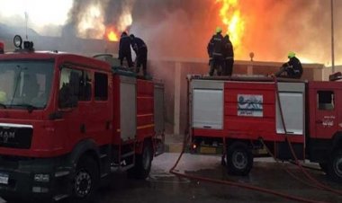 الدفع بـ8 سيارة إطفاء للسيطرة على حريق اندلع بمصنع الغزل والنسيج بكرداسة