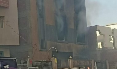 مصرع  شخص في حريق داخل مصنع بمنطقة التجمع الخامس