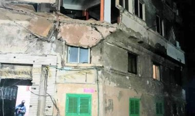 انهيار شرفة عقار بطريق الكورنيش بالإسكندرية