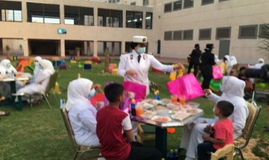 الداخلية  تنظم إفطار جماعى بمركز إصلاح وتأهيل  للنزيلات وأطفالهن.. وتوزع ملابس العيد