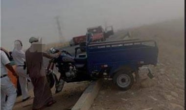 مصرع شخص وإصابة اثنين آخرين في حادث انقلاب دراجة نارية بسوهاج