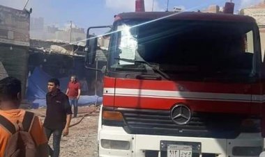 السيطرة على حريق اندلع في عدد من الأكشاك بالمرج