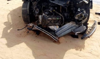 بالصور.. إصابة 7 أشخاص فى حادث تصادم 3 سيارات بطريق مصر  الفيوم الصحراوي