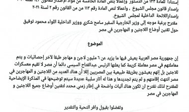 النائب محمود القط يناقش تقنين أوضاع اللاجئين بمجلس الشيوخ