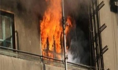 نشوب حريق داخل عقار بمنطقة وسط البلد