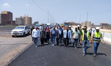 محافظ البحيرة يتابع أعمال تطوير محور الليثي بدمنهور