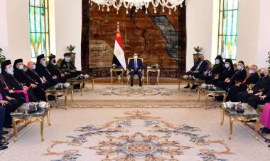 الرئيس السيسي يستقبل المشاركين في مجلس كنائس الشرق الأوسط