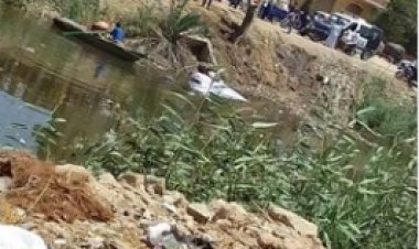 بالصور.. مصرع شاب أثر سقوط سيارته فى مياه بترعة المريوطية بالبدرشين